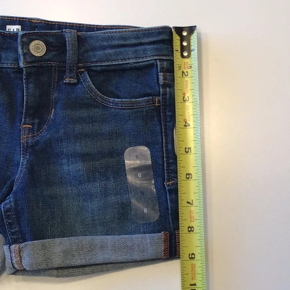 GAP Denim‎ Jean Shorts Stretch Adjustable Waistband Cuff Classic